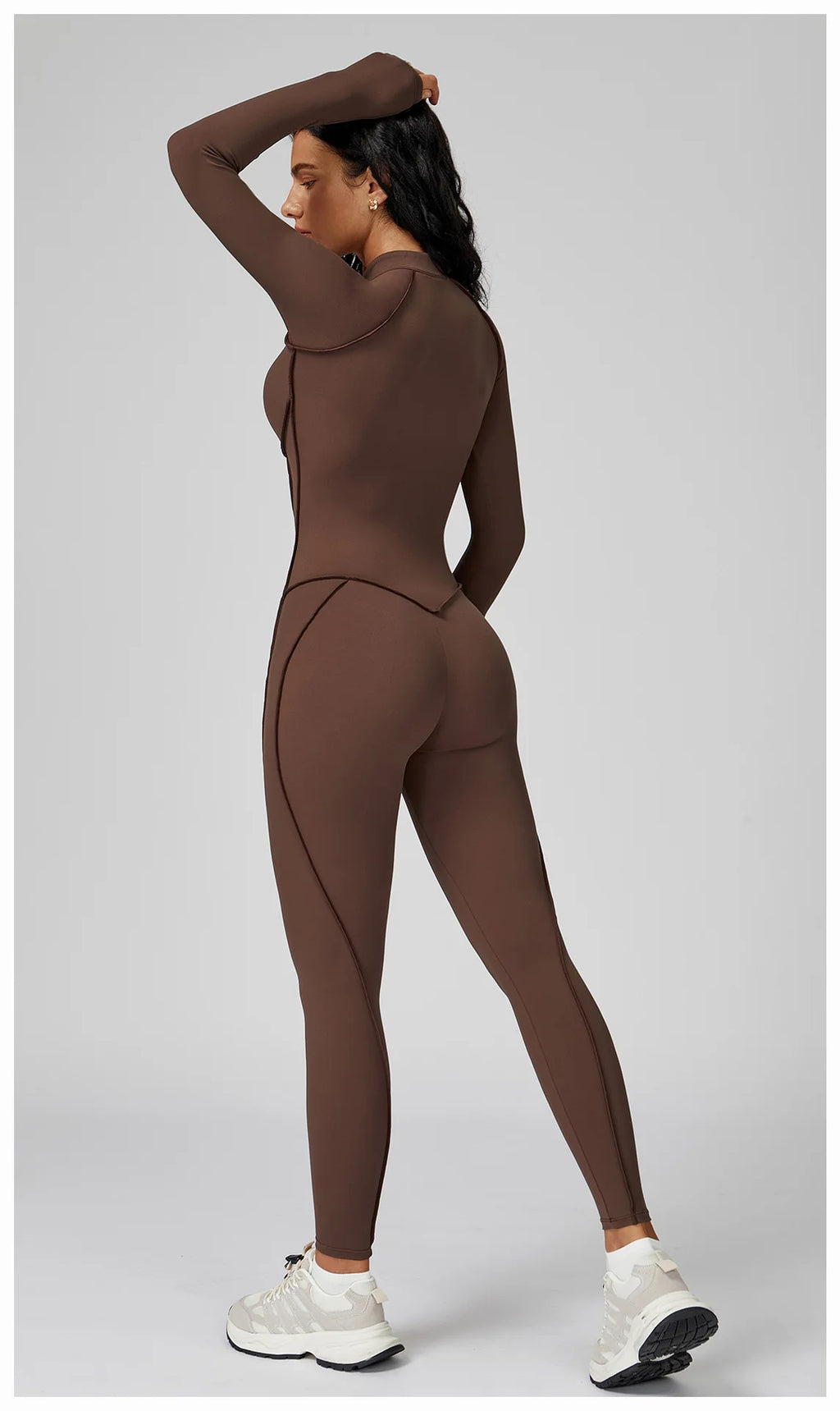 Women's Long Sleeve Yoga Bodysuit – High-Intensity Gym & Fitness Jumpsuit