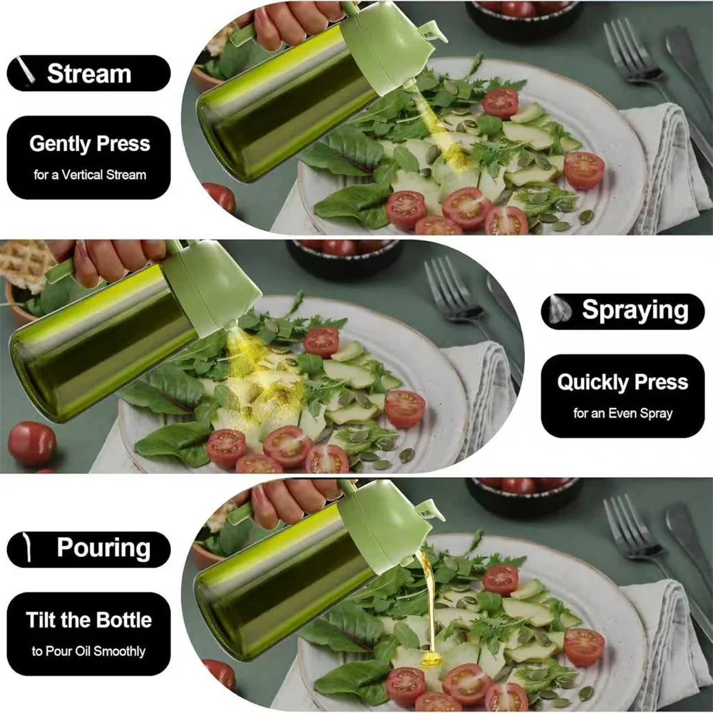470ml Olive Oil Sprayer Bottle – 2 in 1 Oil Dispenser & Cooking Spray