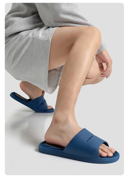 Comfortable PVC Indoor Slippers for Men & Women – Massage & Breathable Home Slides