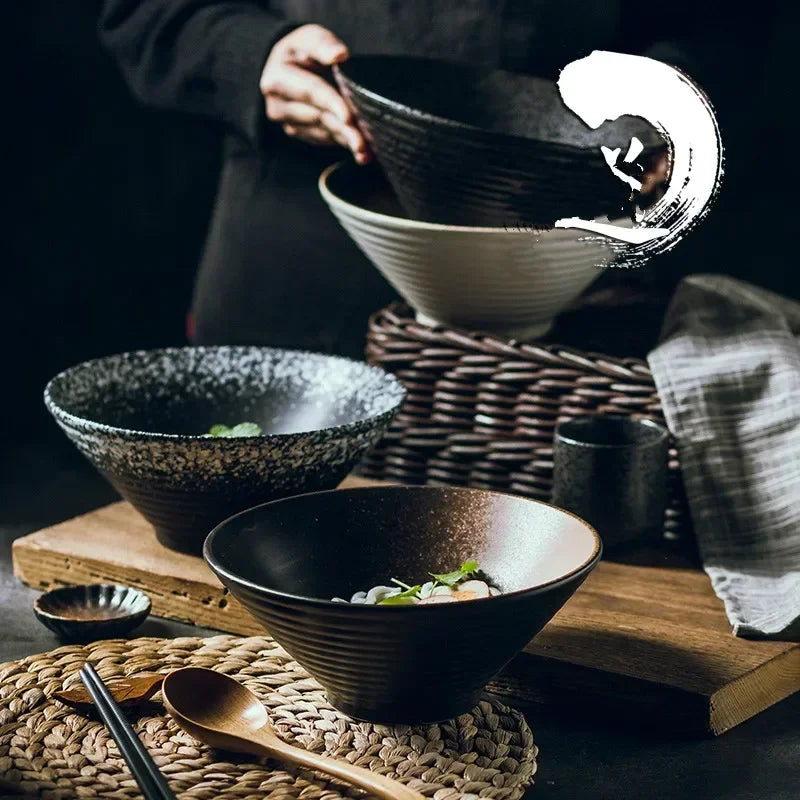 Japanese Ceramic Bowl Set – Creative Ramen & Soup Tableware