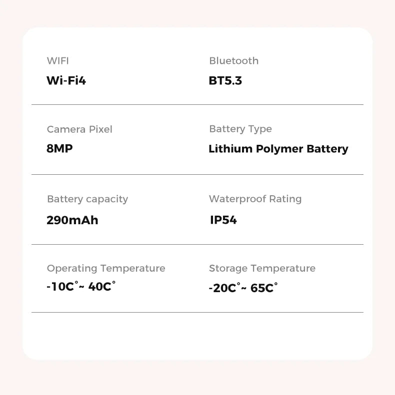 Rechargeable 800W Pixel Camera Smart Glasses With Charging Case Smartglasses Wifi Transmission Image Recognition Ai Translation