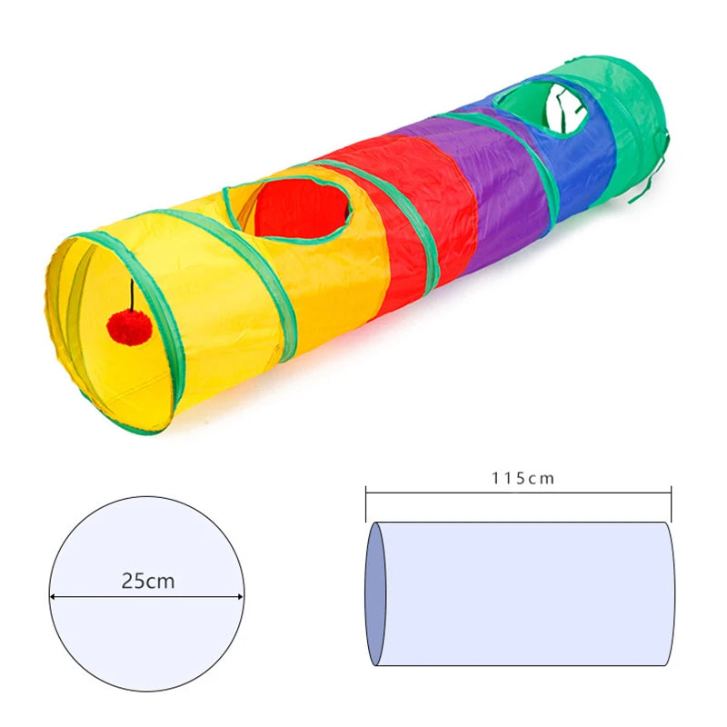 Cat Tunnel Toy – Interactive Peek Hole Tube for Indoor Cats