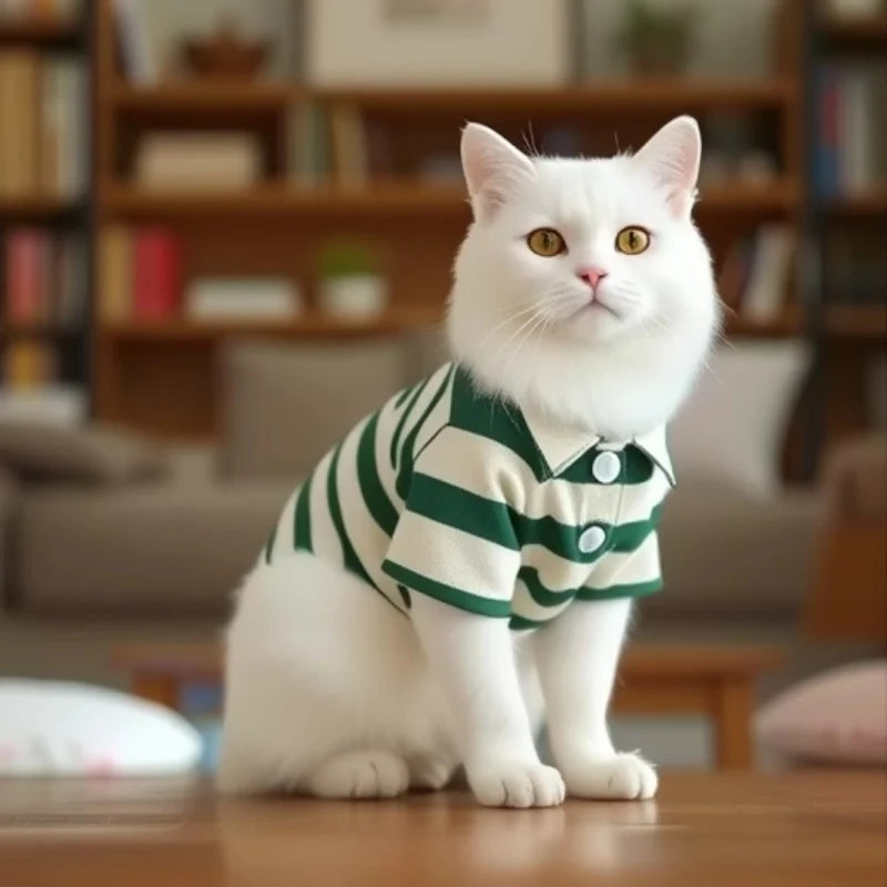 Dog Polo Shirt Summer Pet T-Shirt Casual Clothes for Small Large Dogs & Cats