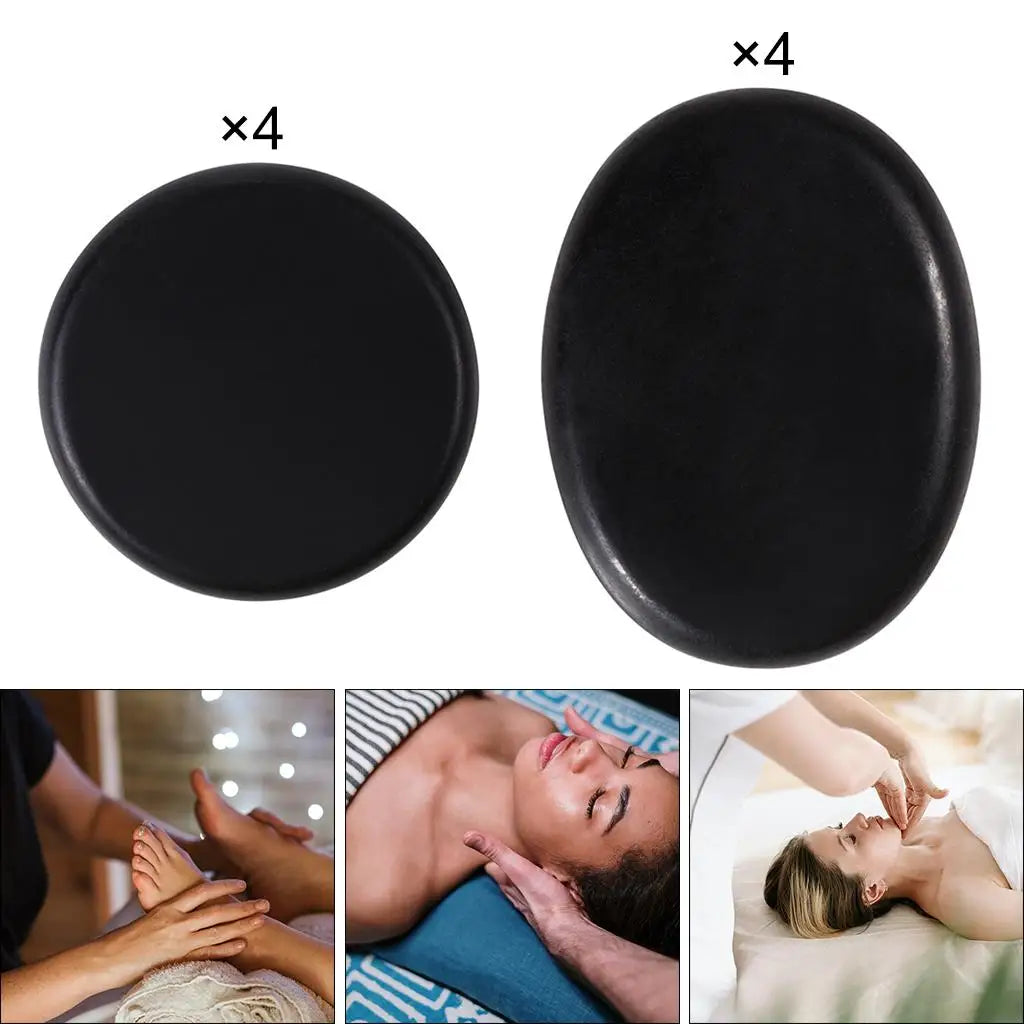 4PCS Hot Stone Massage Set – Jade & Basalt Relaxation Kit