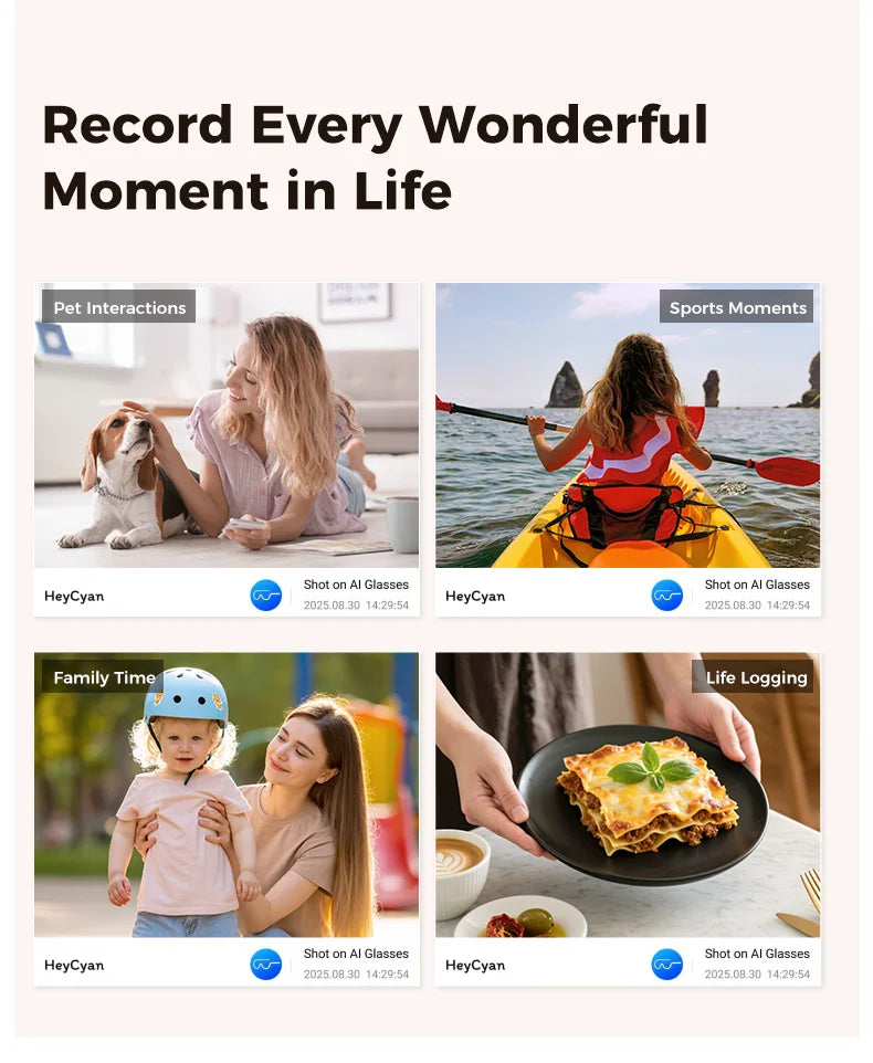 Study Travel Smart Glasses Men 800W Pixel Camera 4k Ultra HD 1080P Video Recording Take Photo AI Chat Music Call AI Glasses 2026