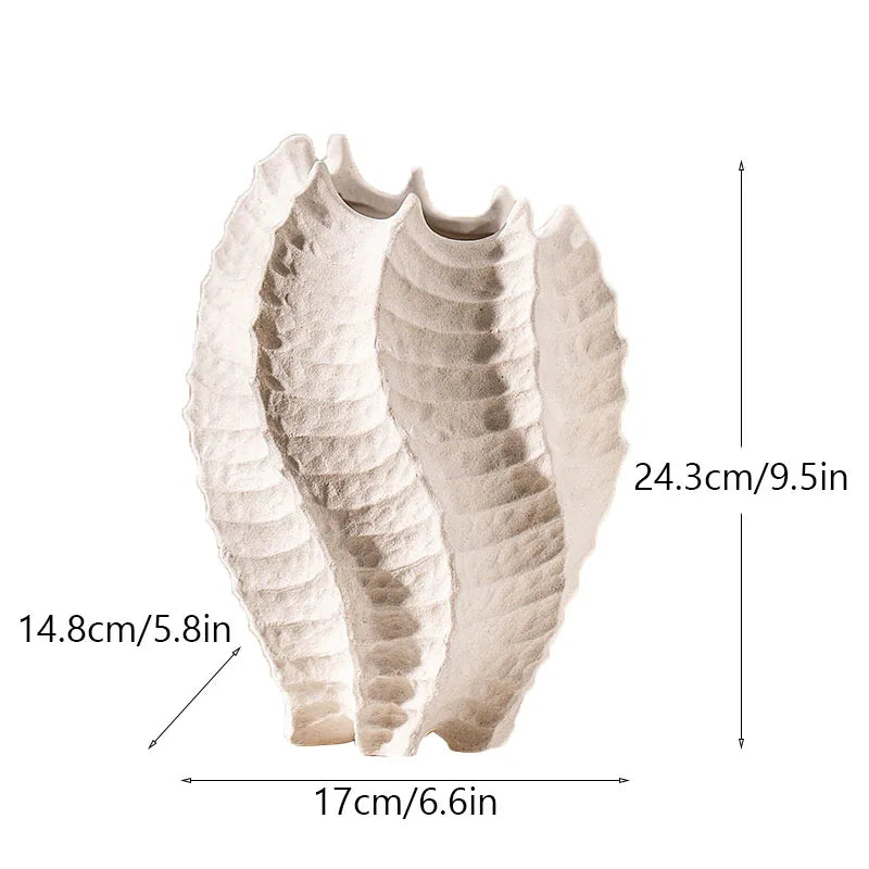 Nordic Sea Style Ceramic Vase Seahorse Starfish Wave Design Home Decor