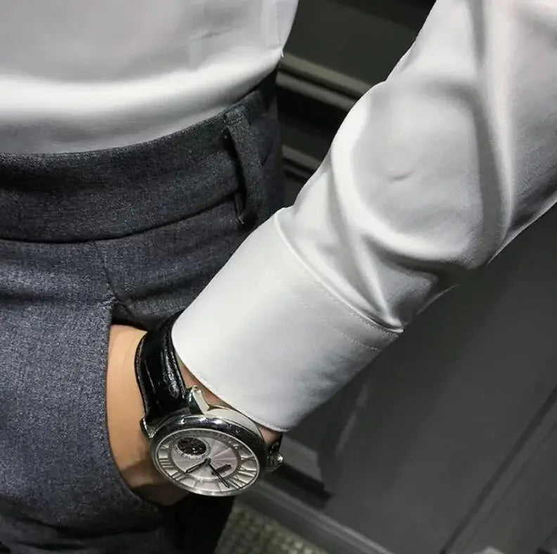 Men’s Long Sleeve Shirt – Elegant & Casual for Office and Everyday