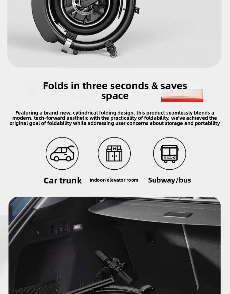Folding electric bicycle, small, ultra-light and portable, transportation lithium batteries help drive battery cars