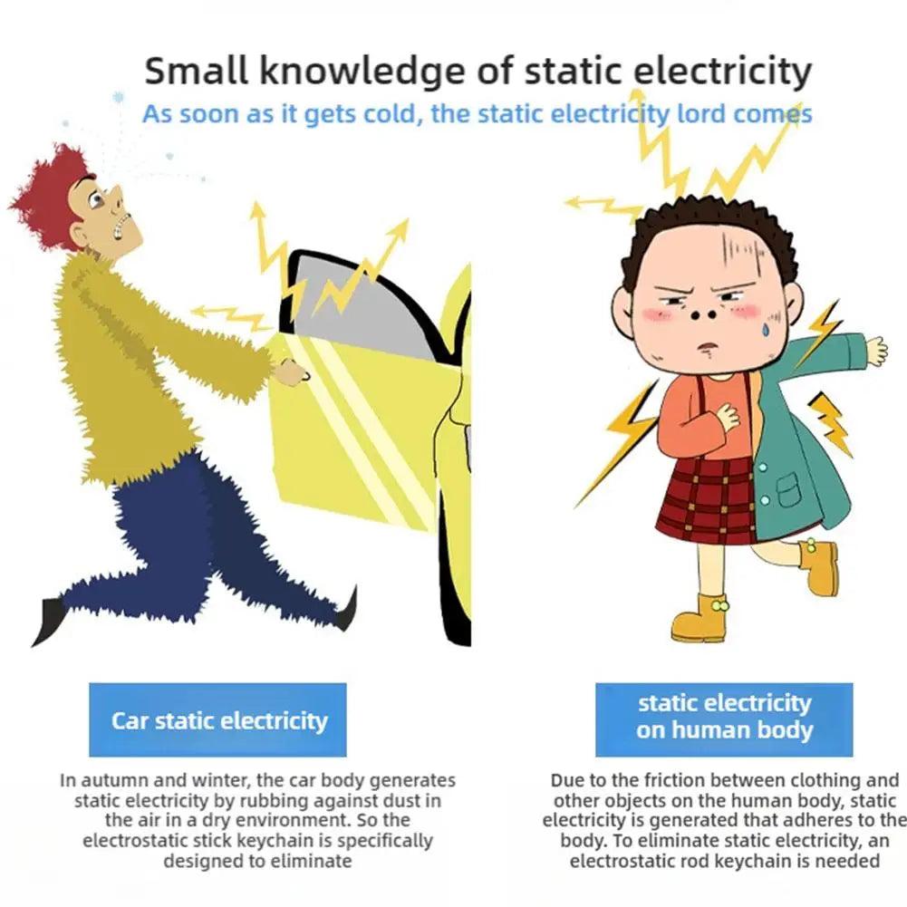 Portable Anti-Static Keychain Human Body Static Electricity Remover