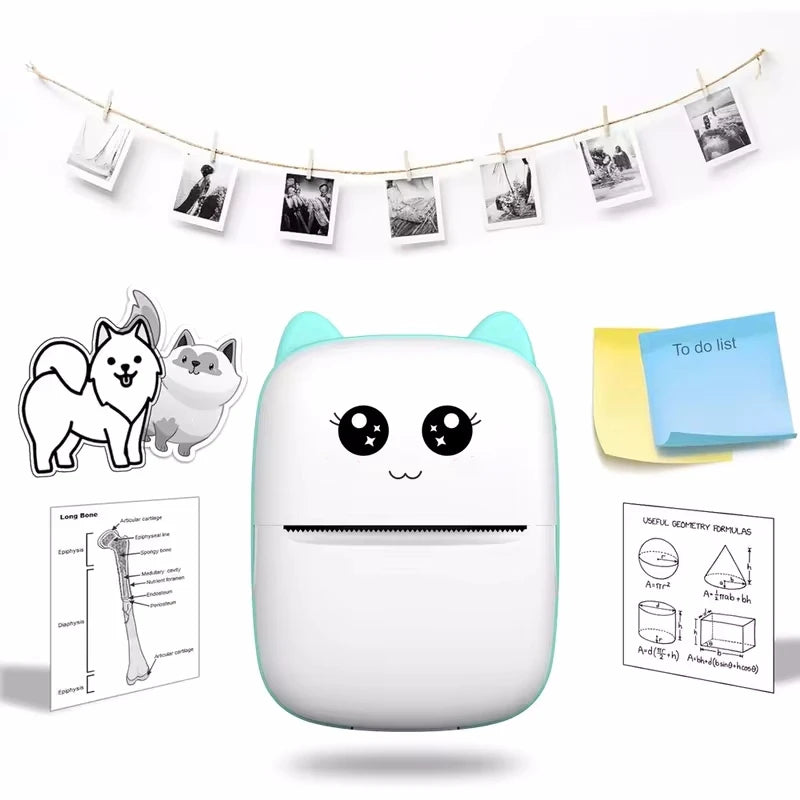 Mini Cat Thermal Printer – Portable Bluetooth Photo Label Printer