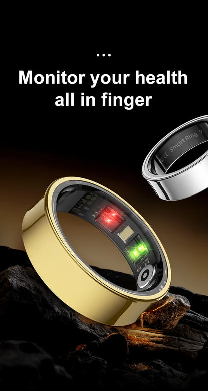 Smart Health Tracking Ring with Charging Case