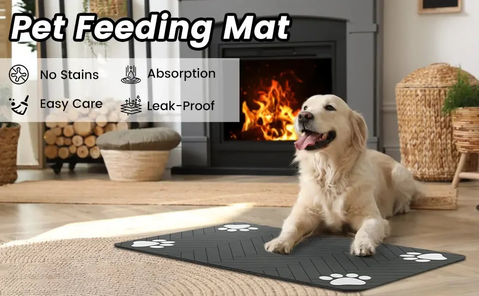 Waterproof Non-Slip Pet Feeding Mat for Dogs & Cat