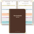 A5 Gratitude Journal Notebook, Mindfulness Journal with Prompts, Spiral Bound Notebook for Positive Thinking, Mood Tracker