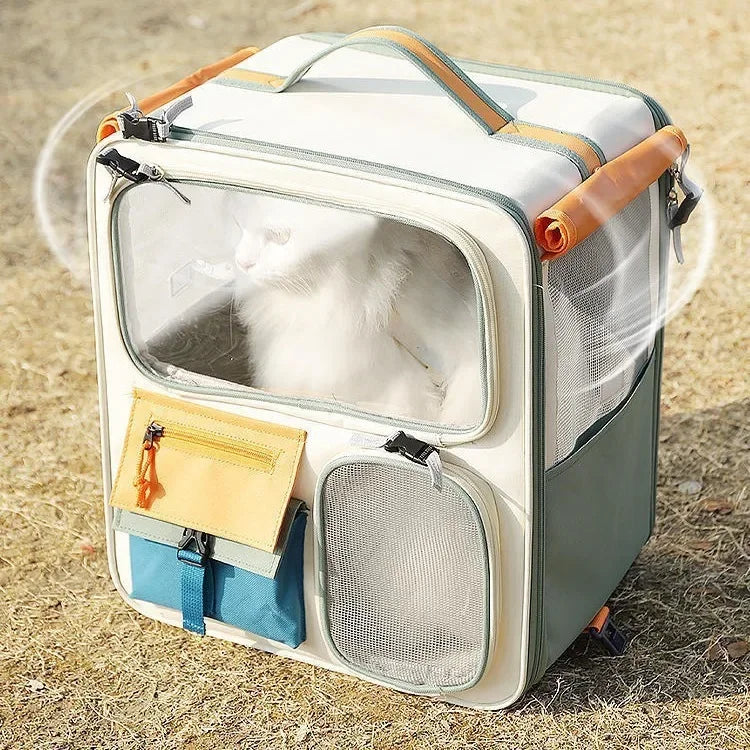 Extra Large Rolling Pet Carrier with Wheels Detachable Foldable Cat & Dog Travel Trolley Bag Portable Pet Transport Case