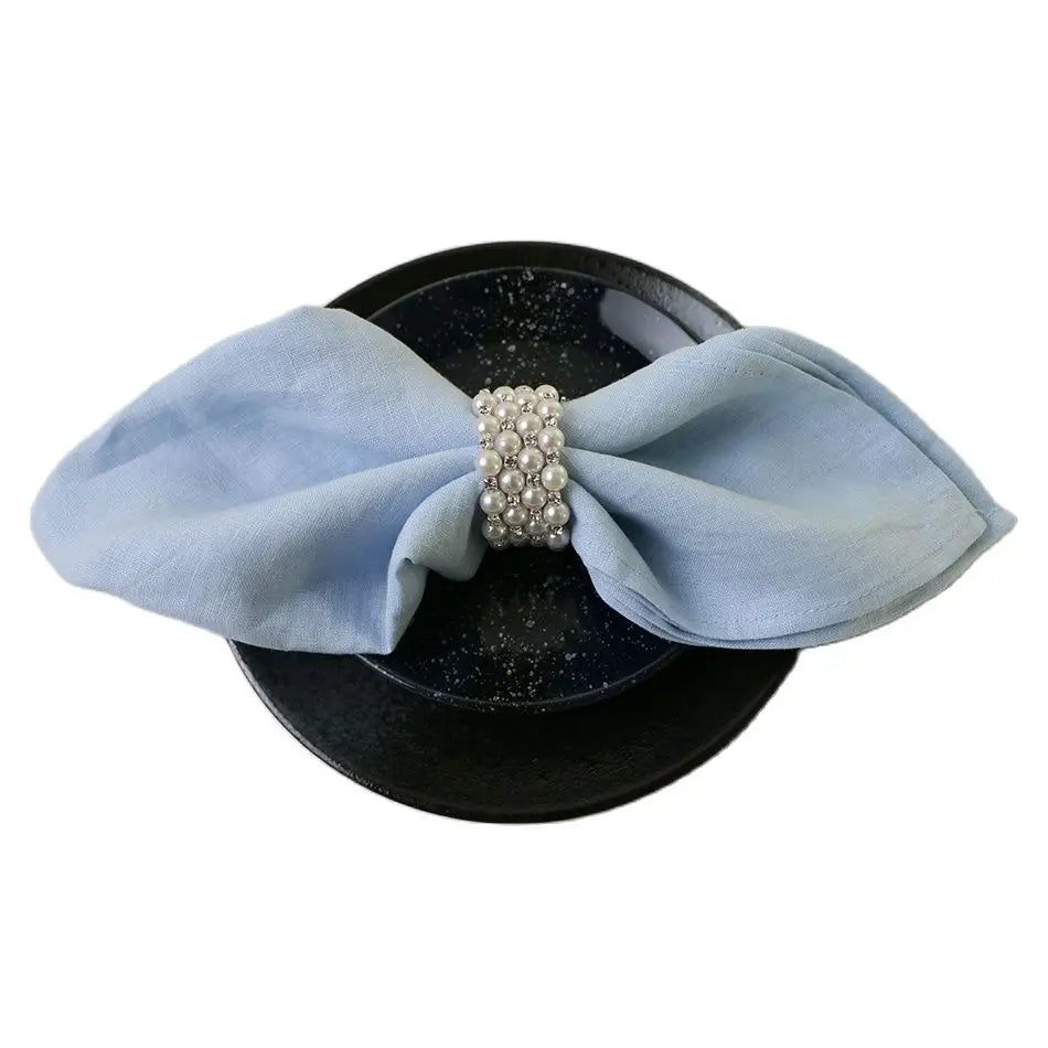 4PCS Linen Napkins – Reusable Soft Fabric Table Cloth Set