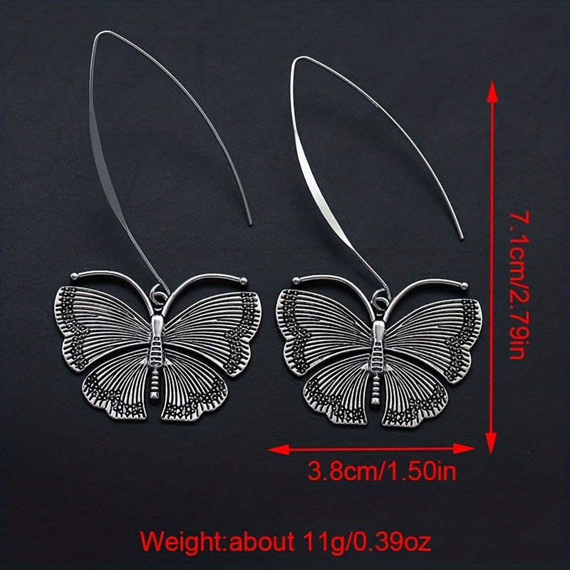 Vintage Silver Butterfly Earrings – Elegant Daily & Party Jewellery