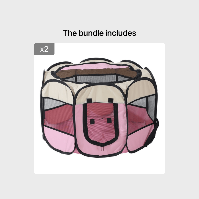 Octagonal Foldable Pet Playpen – Scratch-Resistant Dog & Cat Kennel Tent