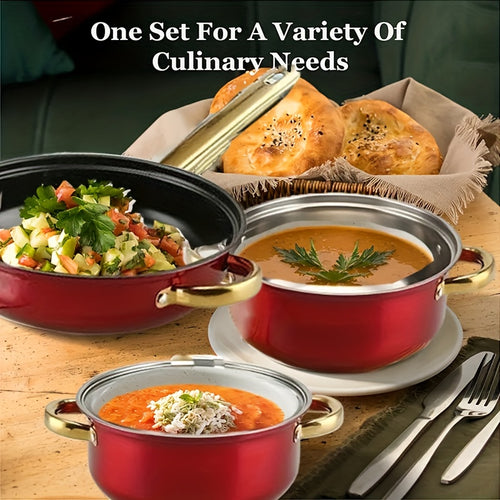 12-Piece Stainless Steel Cookware Set with Lids – Induction Ready Pots & Pans