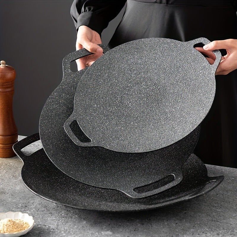 Heavy-Duty Non-Stick Frying Pan & Korean BBQ Grill Plate – Portable for Gas Stoves