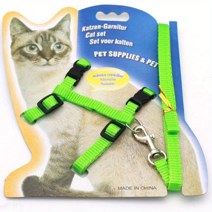 Adjustable Cat Harness & Leash Set – Comfortable & Safe for Kittens