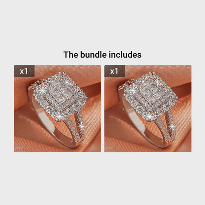 Elegant White Zirconia Multi-Row Ring – Stylish Couples & Statement Jewelry for Gifts