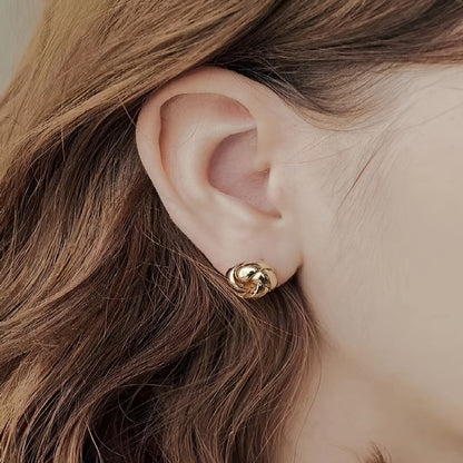 Twist Knot Stud Earrings – Elegant Daily Wear Jewellery for Women