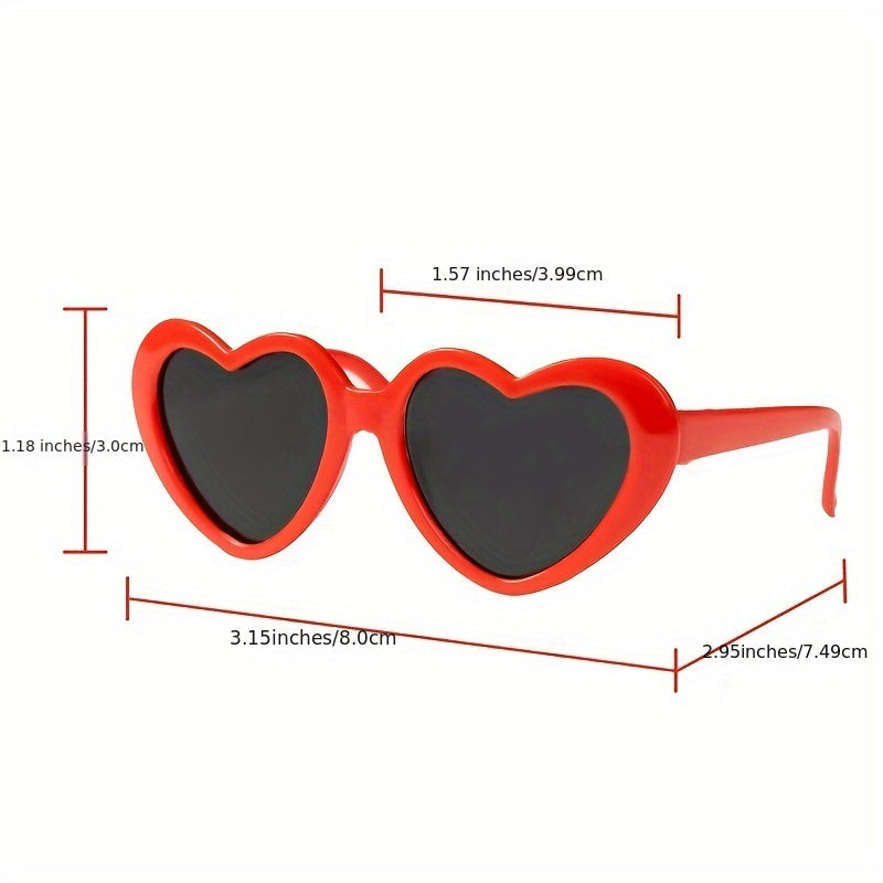Heart-Shaped Pet Glasses – Adjustable & Cute for Dogs & Cats