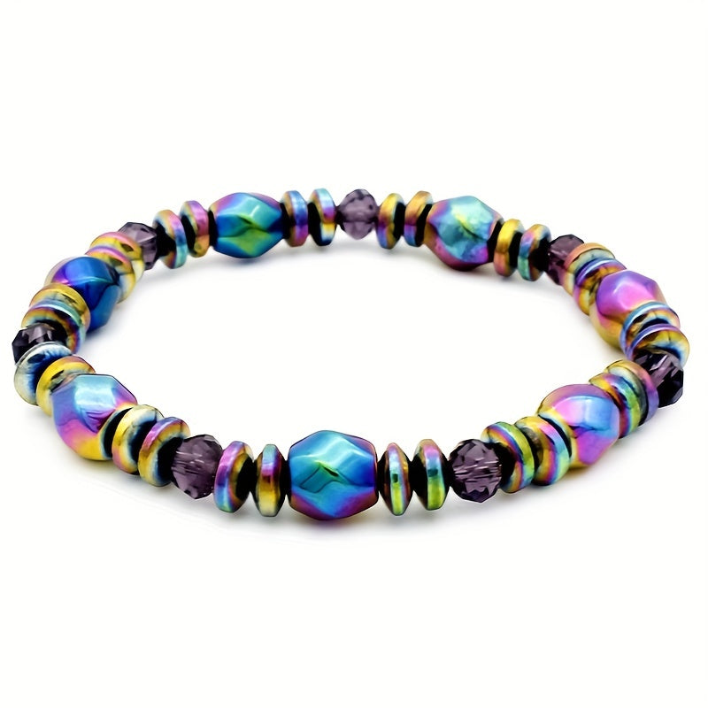 Trendy Hematite Magnetic Stone Bracelet – Natural Stone Jewelry for Men & Women