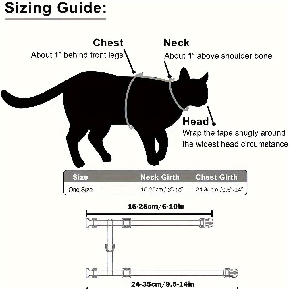 Adjustable Cat Harness & Leash Set – Comfortable & Safe for Kittens