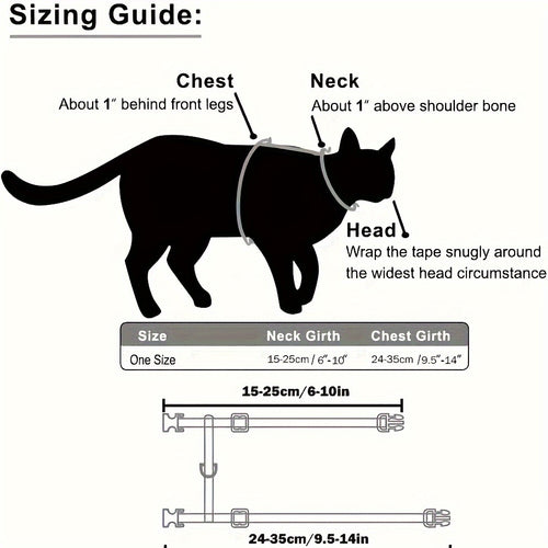 Adjustable Cat Harness & Leash Set – Comfortable & Safe for Kittens