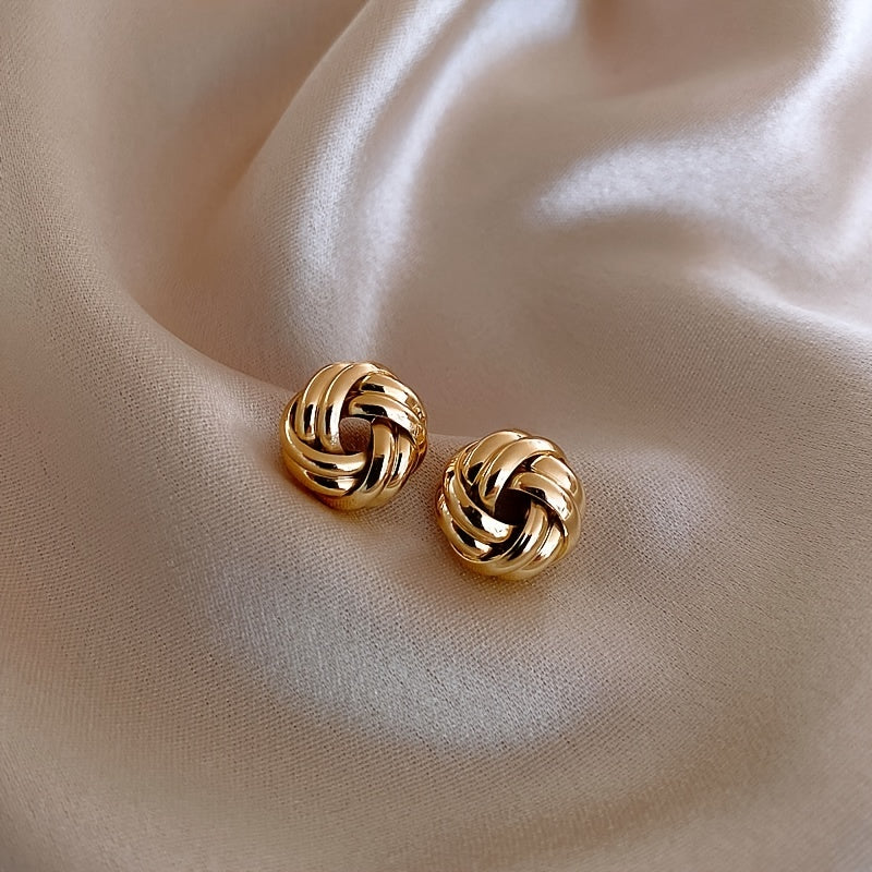 Twist Knot Stud Earrings – Elegant Daily Wear Jewellery for Women