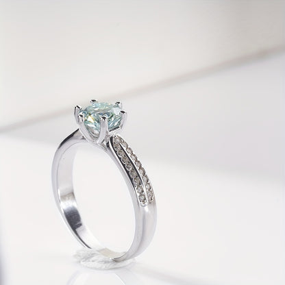 Elegant 925 Sterling Silver Moissanite Ring for Women – Engagement & Wedding Jewelry