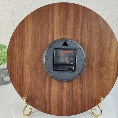 12-Inch Glow in the Dark Silent Wooden Wall Clock for Home Kitchen Office & Bedroom