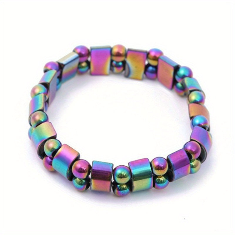 Trendy Hematite Magnetic Stone Bracelet – Natural Stone Jewelry for Men & Women
