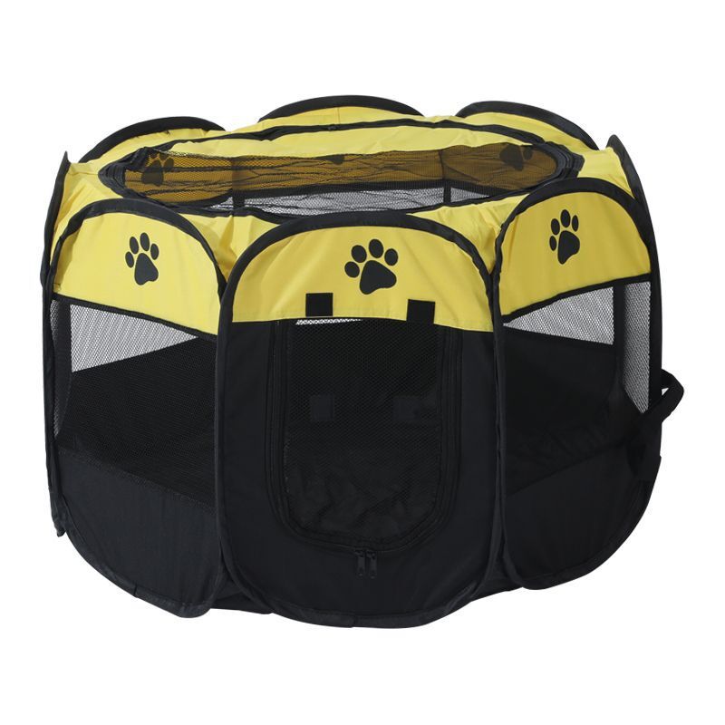 Octagonal Foldable Pet Playpen – Scratch-Resistant Dog & Cat Kennel Tent