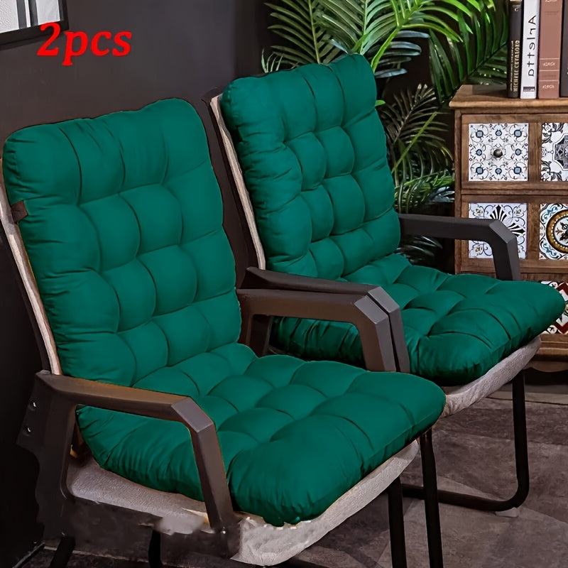 2-Piece Polyester Lounge Chair Cushions with Straps